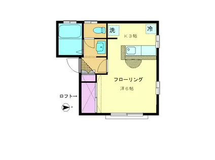 メゾンアレイ(1K/1階)の間取り写真