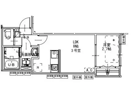 KEIAI RESIDENCE ひばりヶ丘II(1LDK/2階)の間取り写真