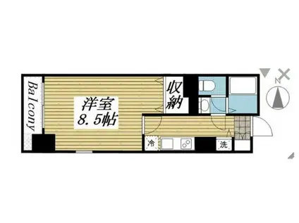 メゾン・ド・ヴィレ高輪(1K/3階)の間取り写真