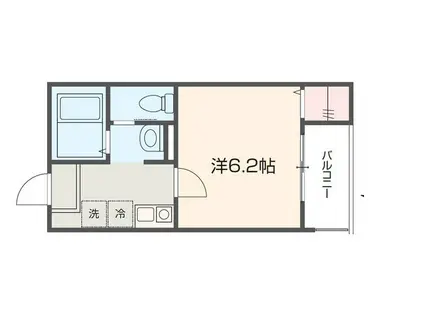 MELDIA町田II(1K/2階)の間取り写真