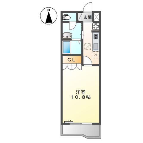 IVY COURT(1K/1階)の間取り写真