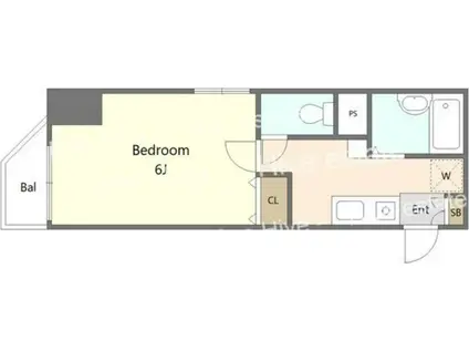 タウンコートパル(1K/5階)の間取り写真