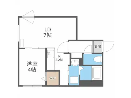 LE NUAGE 豊平(1LDK/3階)の間取り写真