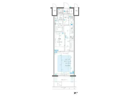 ZOOM新宿御苑前(1LDK/2階)の間取り写真