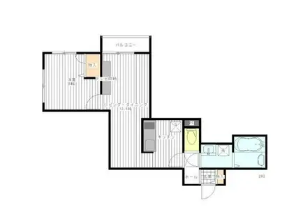 ベルリード北仙台(1LDK/3階)の間取り写真