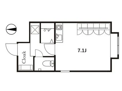 GRANDSTORY自由が丘(ワンルーム/1階)の間取り写真