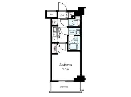 プレール・ドゥーク志村坂上II(1K/2階)の間取り写真