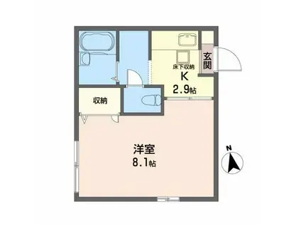 グランコートK(1K/1階)の間取り写真