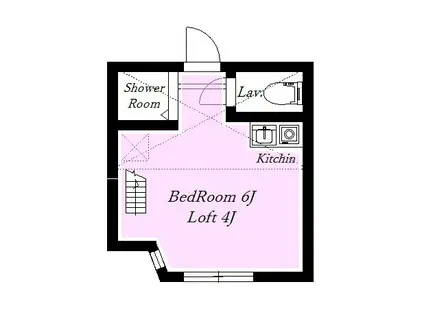 ユナイト末吉メリーランド(ワンルーム/2階)の間取り写真