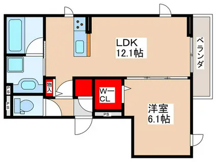 M´S HOUSE(1LDK/2階)の間取り写真