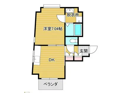 リバティープラザ柏町(1DK/5階)の間取り写真
