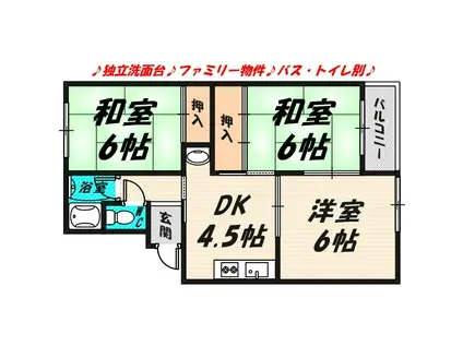 大宮第3コーポ(3DK/1階)の間取り写真