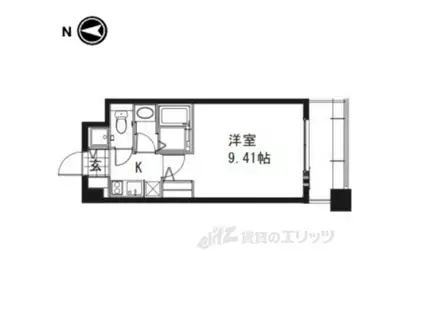 レジディア京都駅前(1K/6階)の間取り写真