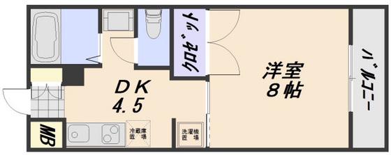 レジデンス東雲(1K/3階)の間取り写真