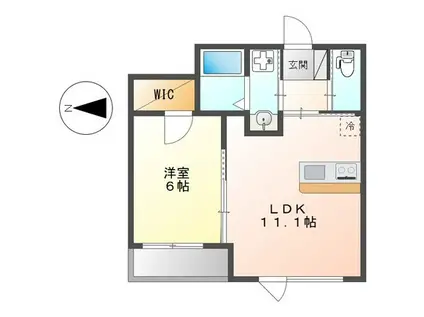 ブルーシャロウズ(1LDK/3階)の間取り写真