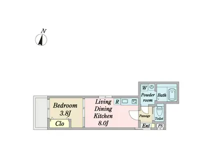 MOVE野並(1LDK/3階)の間取り写真