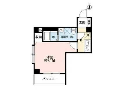 BLISS HOME(1K/2階)の間取り写真