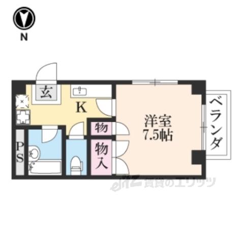 みそのハイツ(1K/2階)の間取り写真