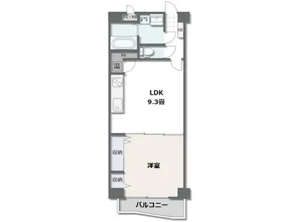 PRESENCEII(1LDK/6階)の間取り写真