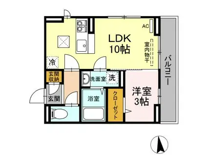 エル・ソル南庄町(1LDK/1階)の間取り写真