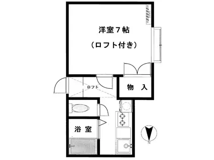 チェリーコーポIII(1K/1階)の間取り写真