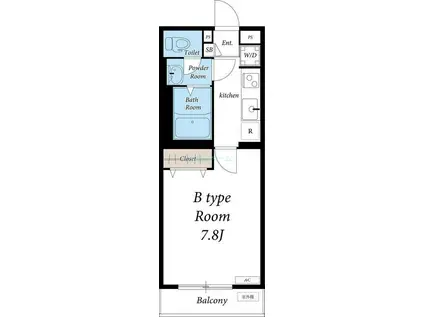 リブリ・エムズ(1K/3階)の間取り写真