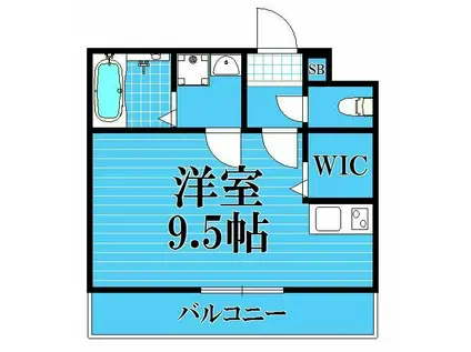 コンフォート大和田(1K/3階)の間取り写真