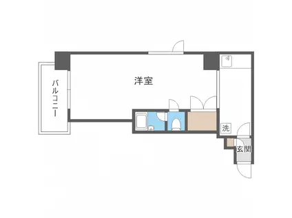 KOYASVI(1K/8階)の間取り写真