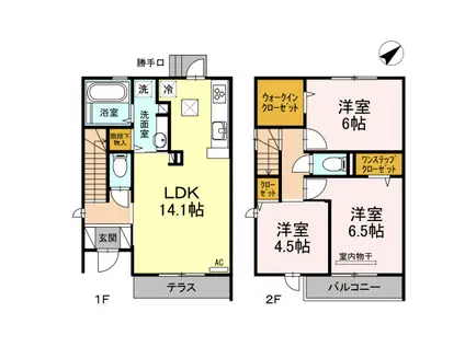 セルジェ竹下(3LDK/1階)の間取り写真