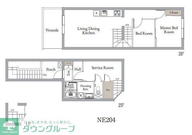 ベルメゾン中村橋ノース NE(2SLDK/2階)の間取り写真