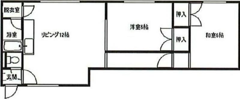 ハイムプロティア(2LDK/1階)の間取り写真