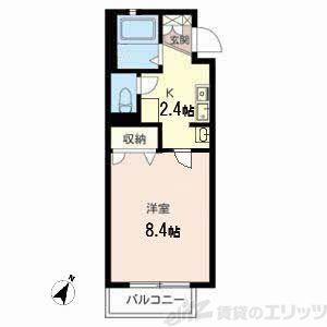 ブルームハイツ(1K/2階)の間取り写真