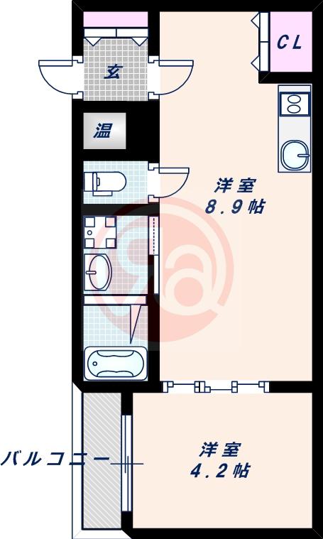 F ASECIA STIB(1LDK/2階)の間取り写真