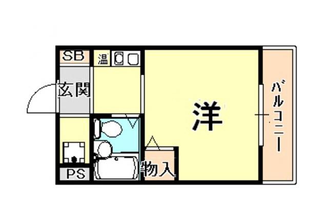 辻マンション(1K/2階)の間取り写真