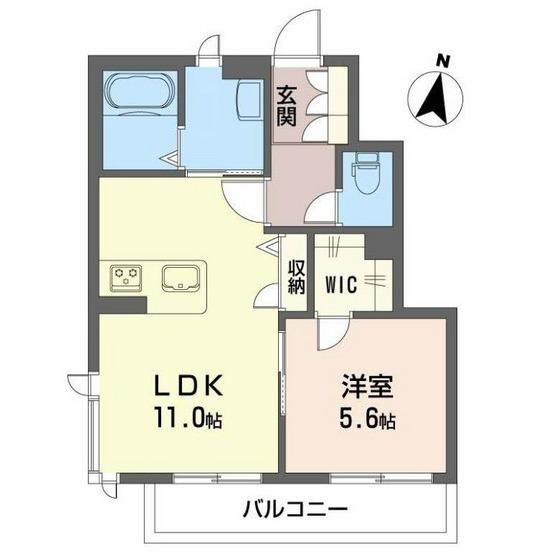 アルーア(1LDK/1階)の間取り写真