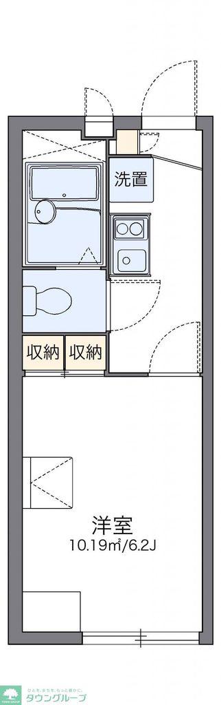 レオパレスSWING HILL(1K/2階)の間取り写真