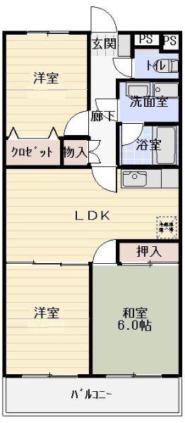 ヴォヤージュHI(3LDK/1階)の間取り写真