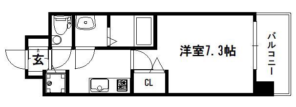 アスヴェル京都壬生ウエスト(1K/3階)の間取り写真