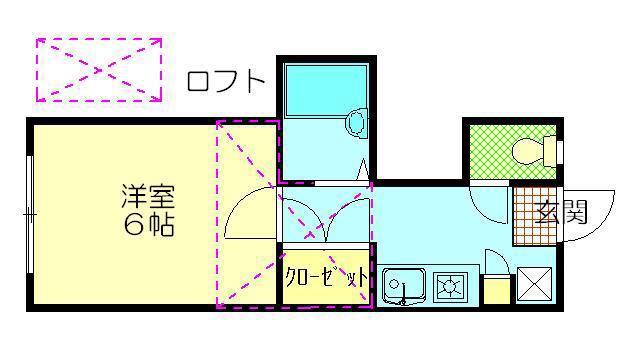 レオパレス新川第3(1K/1階)の間取り写真
