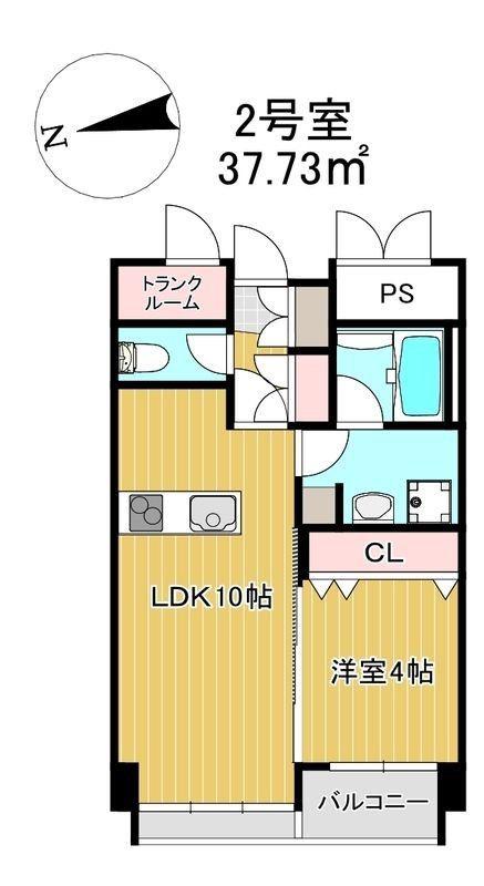 PAXレジデンス(1LDK/3階)の間取り写真