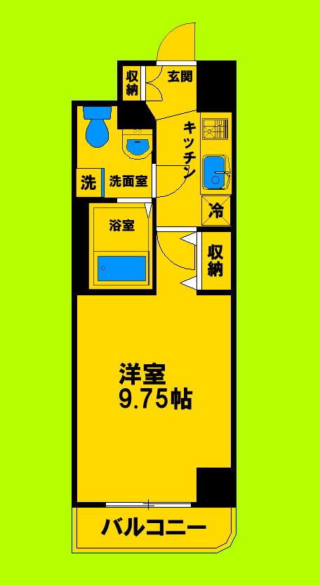 サンレムート江坂ファースト(1K/3階)の間取り写真