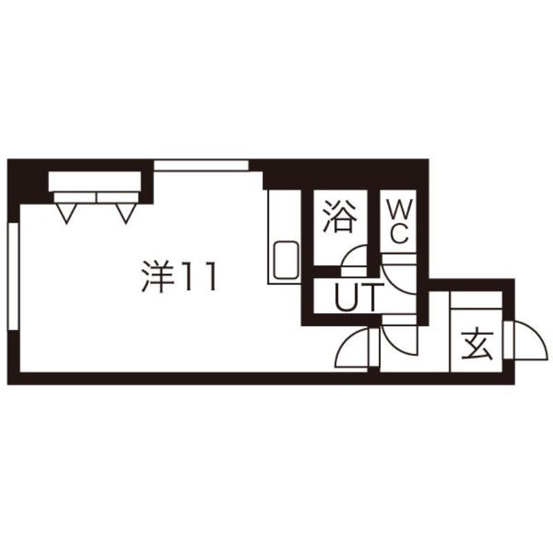 モンターニュプログレ(ワンルーム/3階)の間取り写真