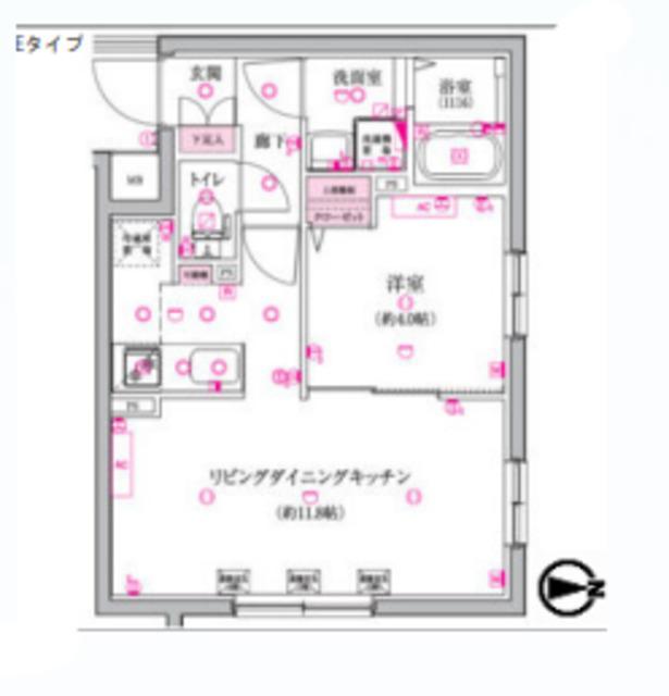 ベルシードステアー小竹向原(1LDK/4階)の間取り写真
