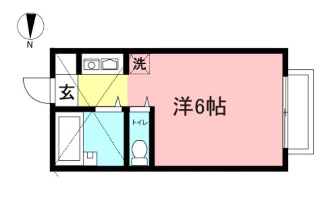 ハイツM(ワンルーム/1階)の間取り写真