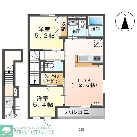 ESPERANZAII(2LDK/2階)の間取り写真