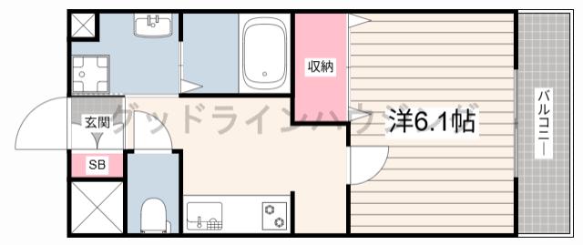 セントラル小野(1K/1階)の間取り写真