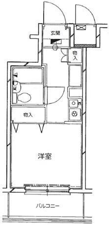 ヴァンハウス吉野町(ワンルーム/10階)の間取り写真