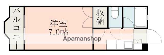 サンパティーク武町(1K/5階)の間取り写真