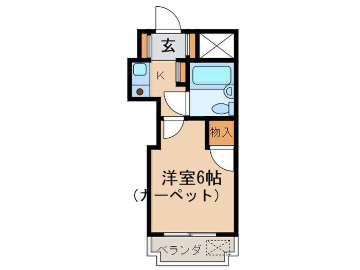 ハイムピア21(1K/2階)の間取り写真