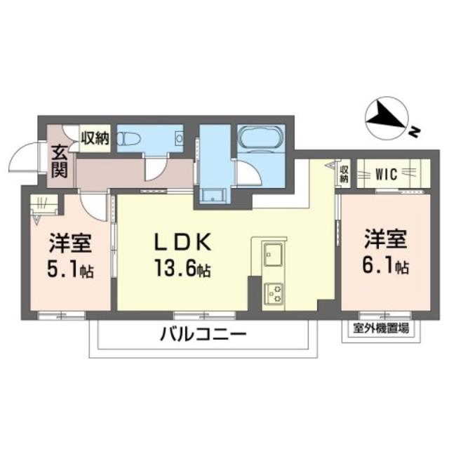 フォレスト(2LDK/3階)の間取り写真